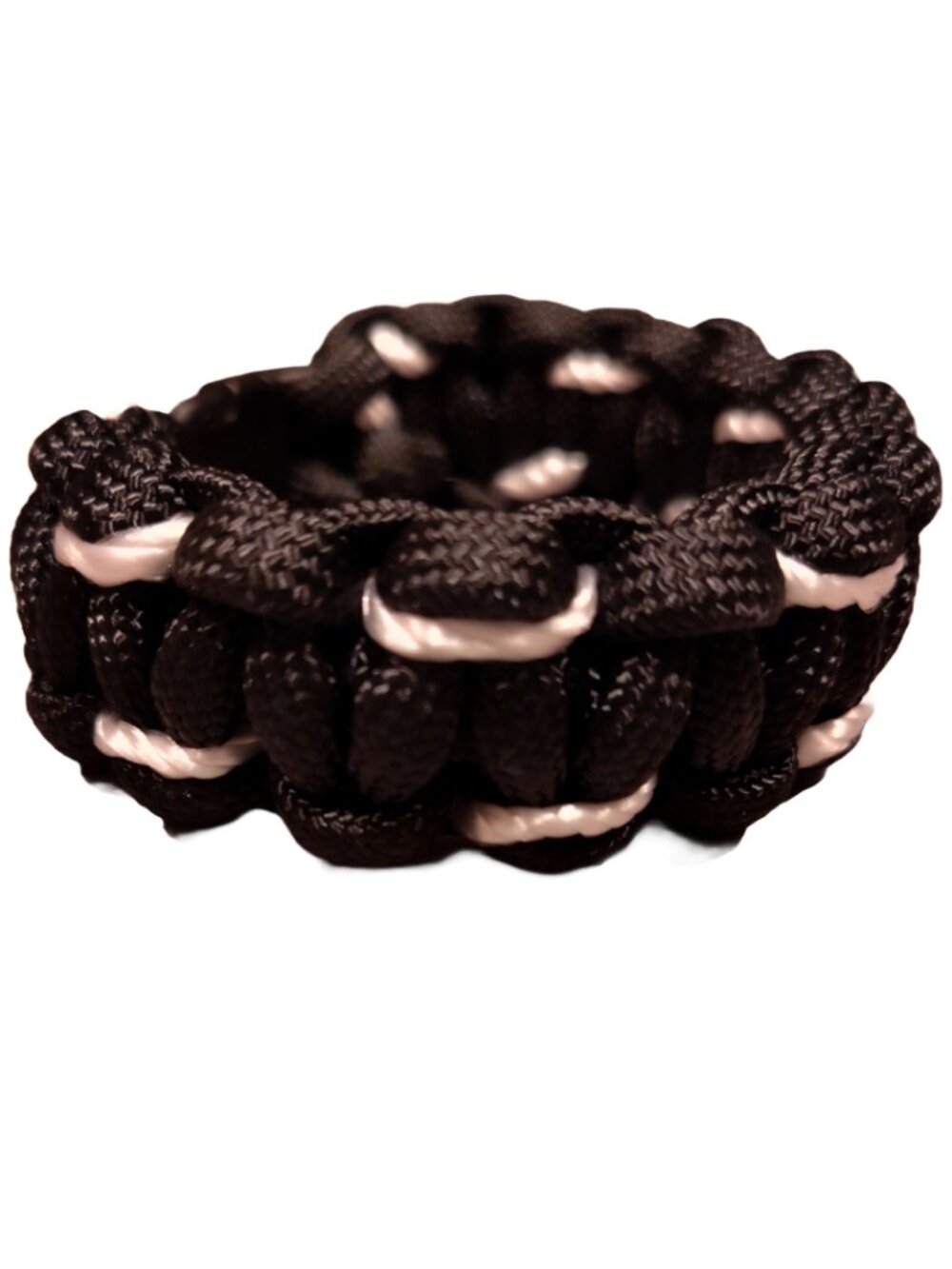 Paracord Bracelet Size 10" Cobra design, white track -New Handmade